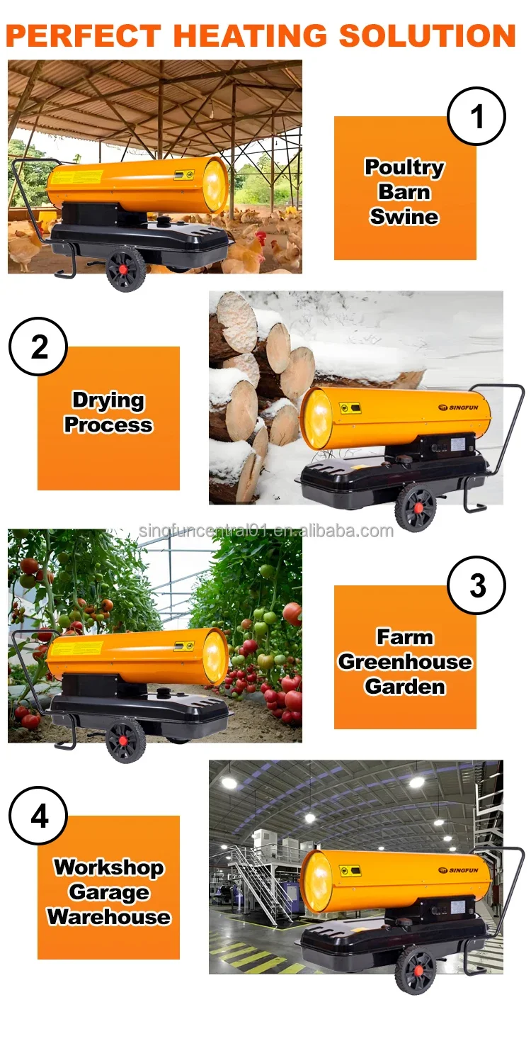 140,000 BTU China Manufacture 120V Diesel Jet Gun Kerosene Heater For Construction 6