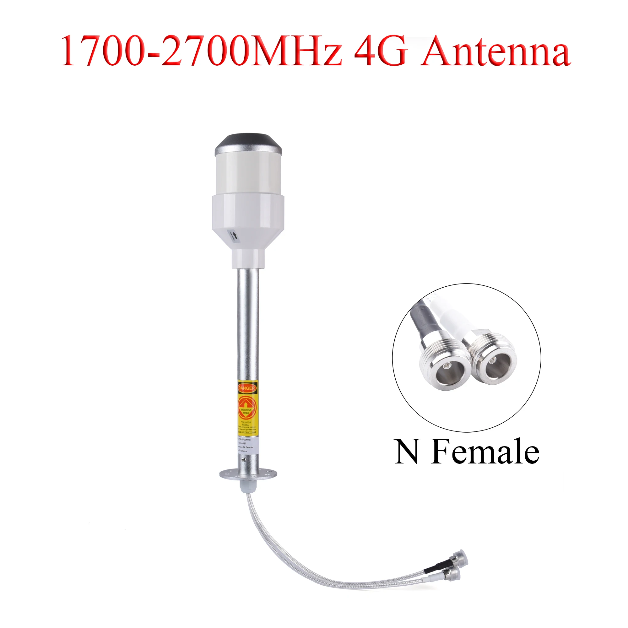 1PCS 2×24dBi 4G LTE 포물선형 그리드 안테나 1700-2700MHz 라우터용 실외 N 여성용 안테나