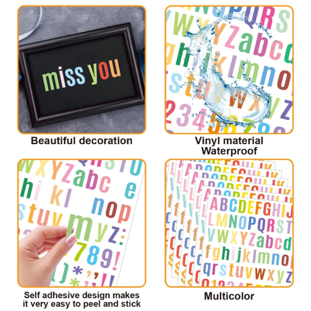 3Sheets Name Stickers Number Letter Sticker Label DIY Cup Mug Sticker Gift Card Stationery Decor Diary Phone Case Decor