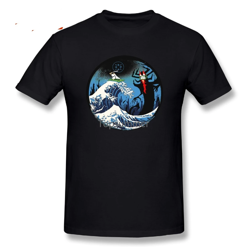 

T Shirt Samurai Jack The Great Battle Men Pre-Cotton Short Sleeve Tee Shirts Simple Style Men'S Cool Tshirt Plus Size