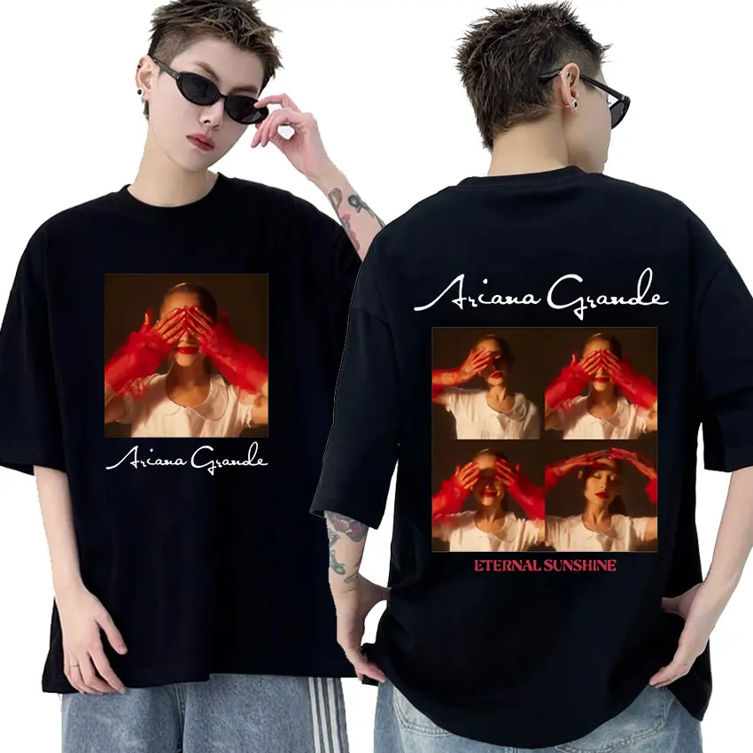 

Ariana Grande Eternal Sunshine 2024 Tour Graphic T Shirts Men Women's Retro Fashion Aesthetic Oversized T-shirt Hip Hop Clothing