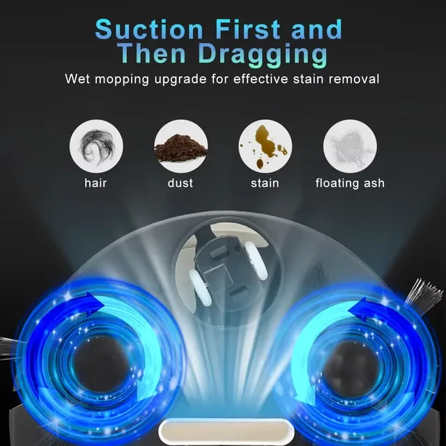 Automatic Portable Mini Floor Robot Vacuum Cleaner Smart Collision Turn USB Rechargeable Home Sweeper 5