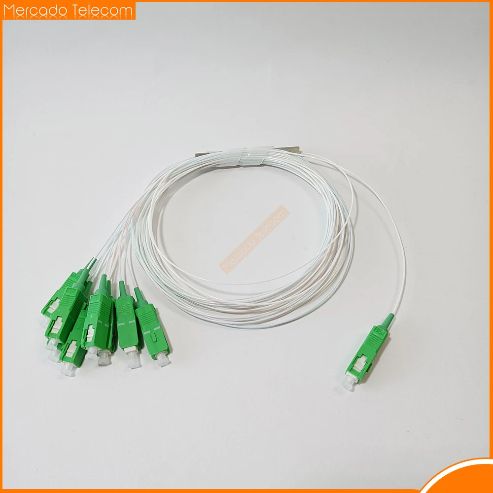 10 PCS/Lot 1x2 1x4 1x8 1x16 PLC SC/APC SM 0.9mm 1m FTTH Fiber Optic Splitter SC APC fiber optic adapter