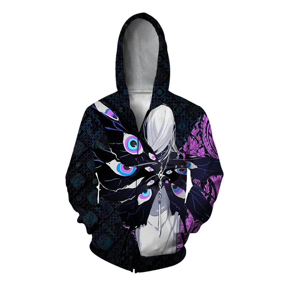 Sudadera con capucha y cremallera de otoño para hombre, ropa Y2k, sudadera con capucha con estampado de monstruo para hombre, ropa gótica para hombre, sudadera con capucha y cremallera estilo hip hop