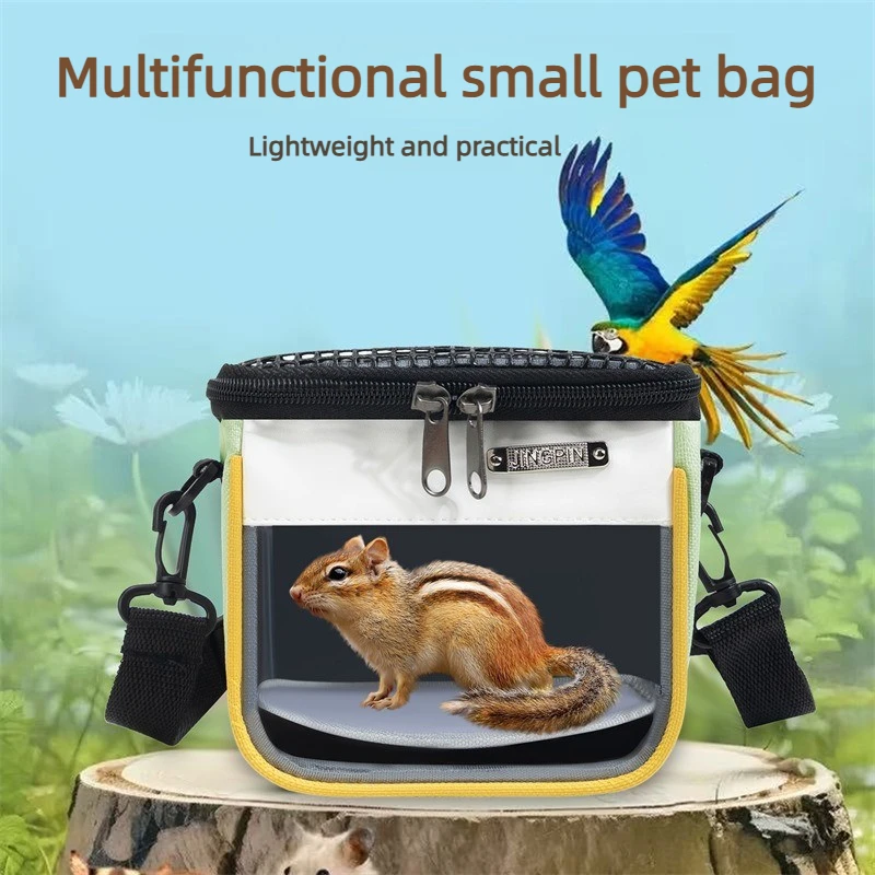 Borsa da Trasporto Portatile per Piccoli Animali, Traspirante, per Viaggi e Gite, Borsa a Tracolla per Criceti e Ricci, Accessori per Esterni