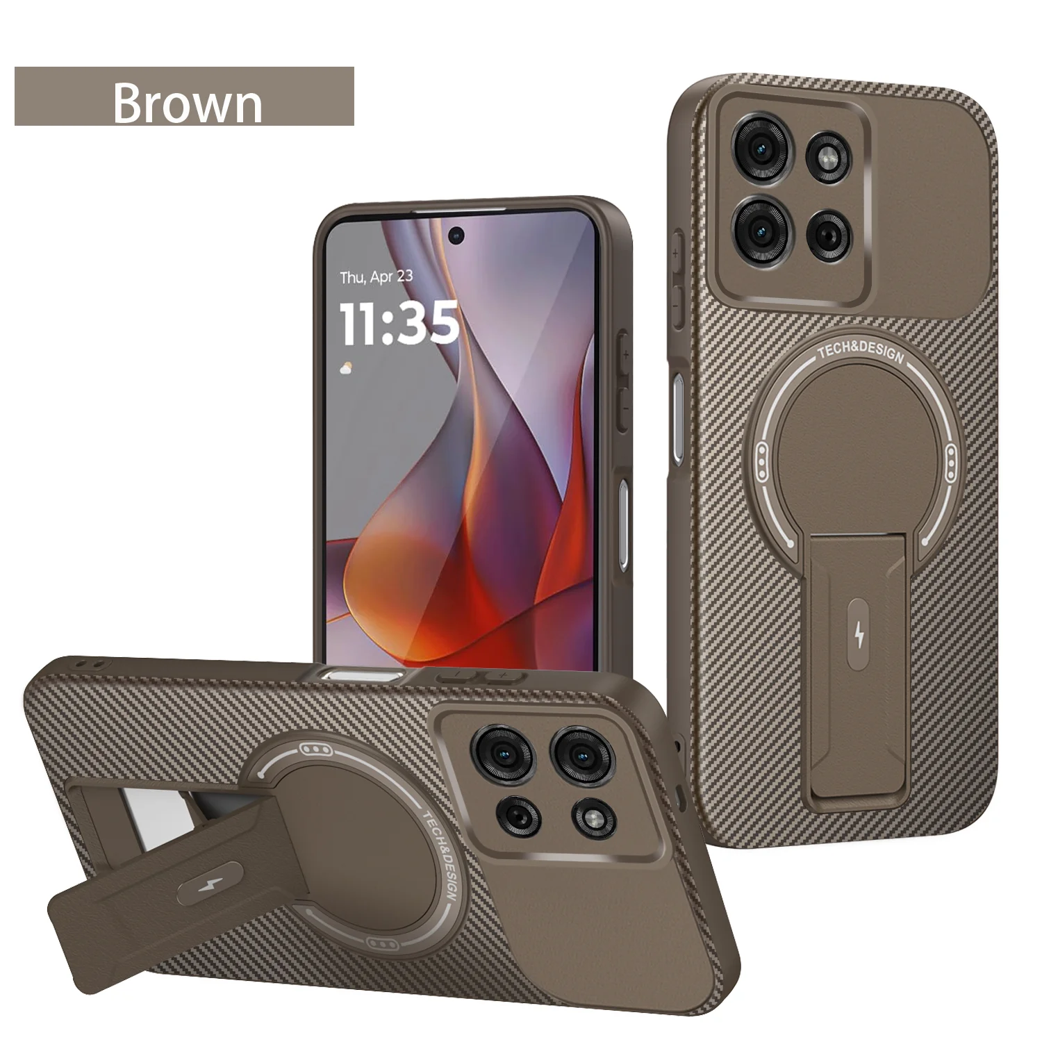 Enhanced Magnetic Mount Protective Phone Case with Smart Cover