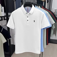 Polo à manches courtes pour hommes 100% pur coton mode d'été marque haut de gamme broderie poney haut de golf T-shirt d'affaires décontracté 6
