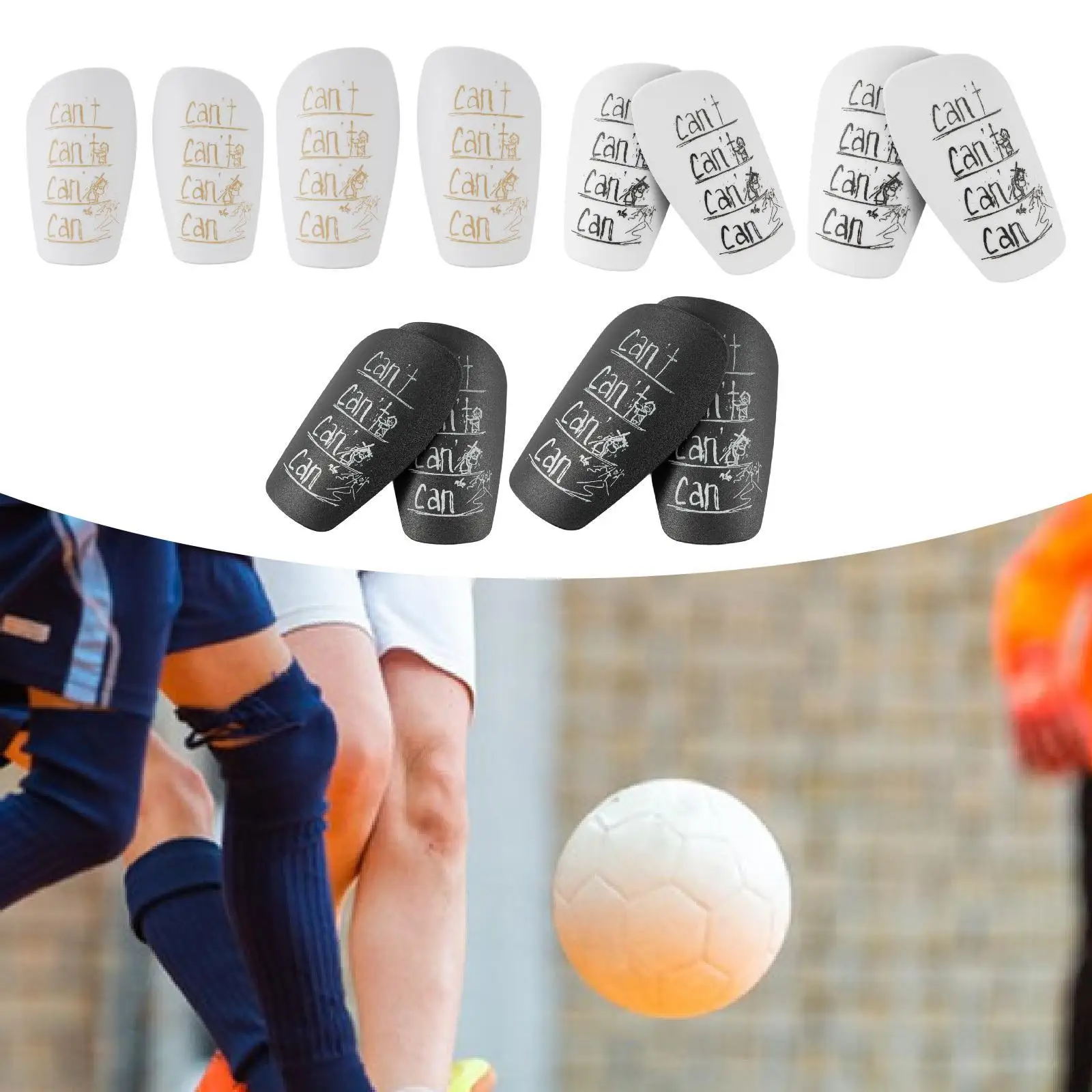 Mini Soccer Shin Guards Portable for All Ages Soccer Game Outdoor Sports Shock Absorbing Shin Protection Football Pads