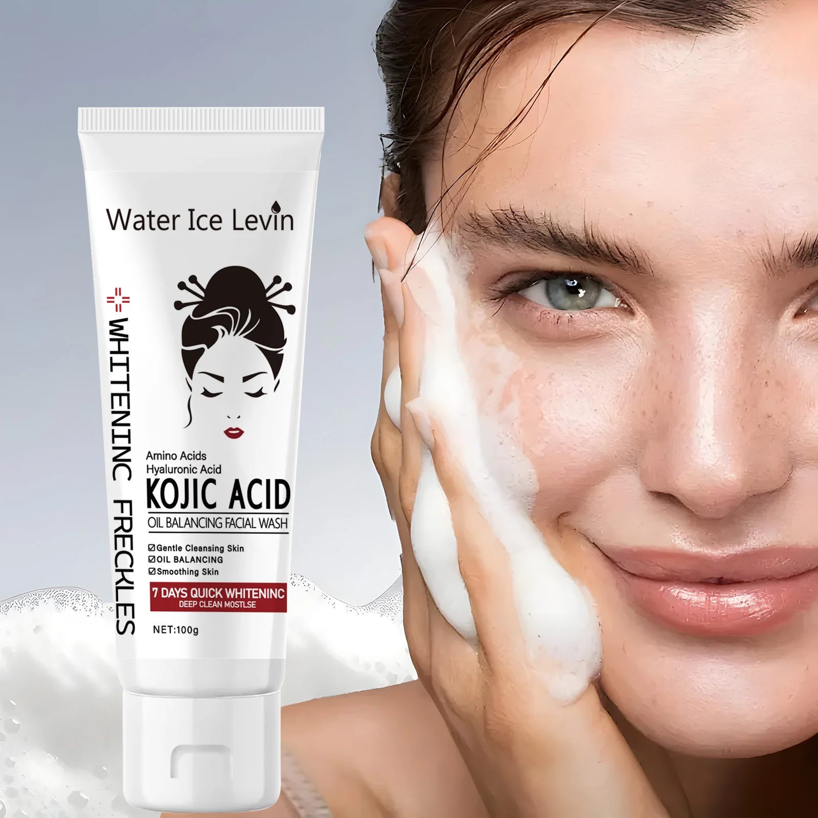 Kojic Acid Skin Care Facial Wash Mild Oil Control Deep Cleaning Moisturizing Cleansing and Nonirritating Face Cleanser Face Wash 2