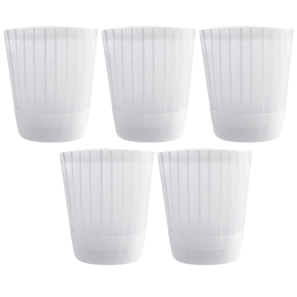 5Pcs Disposable Chef Hat Non Woven Kitchen Cooking Hat Food Server Cap For Work Wear Uniforms Cafe Bakery Sushi Shop Safe chef hat chef hats chef apron hat set