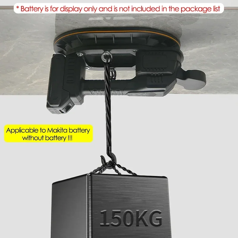 150Kg Electric Vacuum Suction Cup (NO Battery) 4 Gears Glass Granite Tile Lifting Tool Air Pump Applicable to Makita Battery