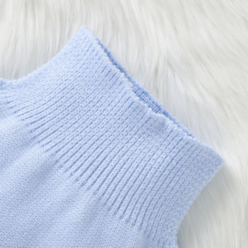 Winter Baby Girls Pure Color Outfits Autumn Infant Pink Long Sleeve Knit Sweaters Coats+Trousers Clothes Sets Toddler 2pcs Suits 5