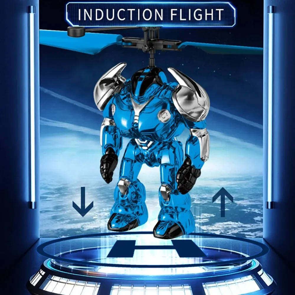 Flying Ball Toy Intelligent Sensing Aircraft Mech Warrior Flying Robot Luminescent Suspension Gesture Sensing