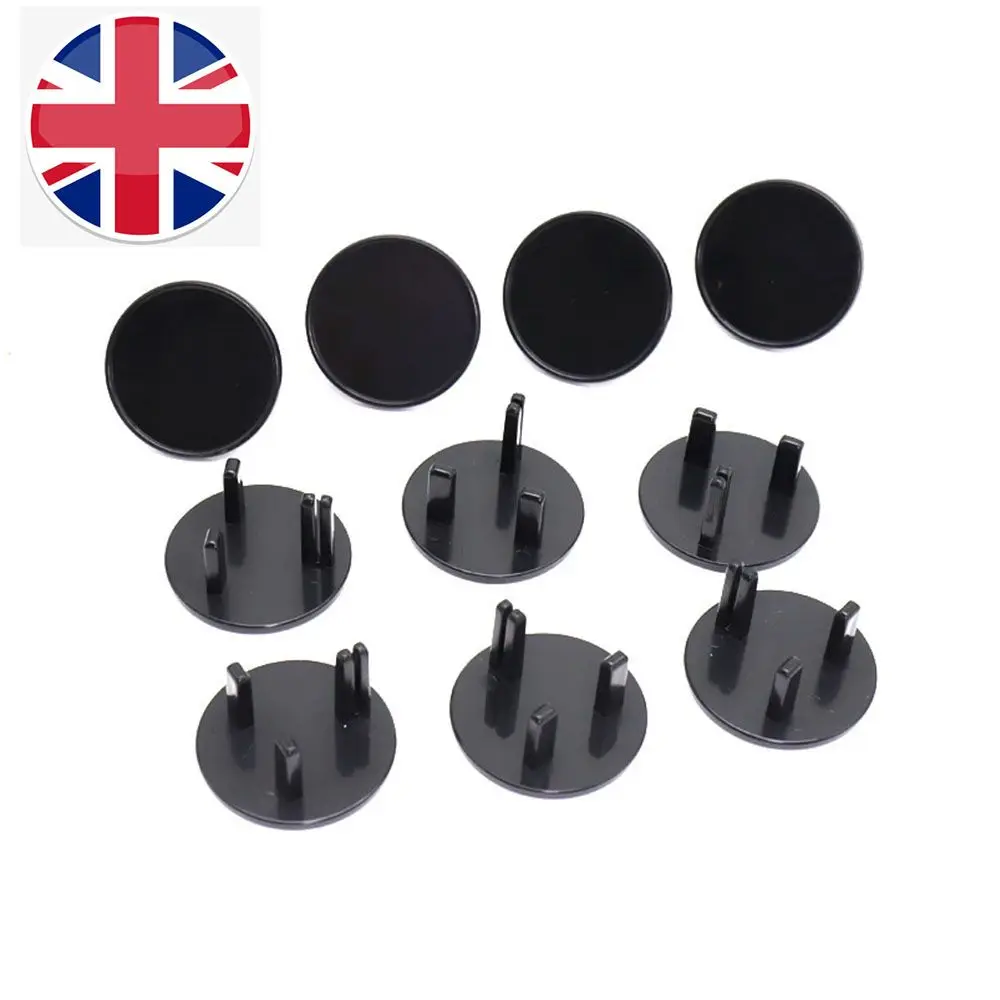 Socket Covers Transparent Color Baby Outlet Safety ABS 10Pcs UK Power Socket Guard Protector Safety Power Protection Cover Plug Cover