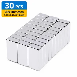 Versatile Strong Rectangular Bar Magnets (30P - 20x10x5)
