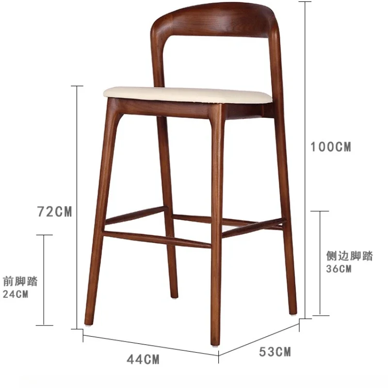 Modern Commercia Counter Height Bar Chairs Kitchen Accent Wood Outboor Bar Stools Minimalistic Office Taburete Alto Furniture
