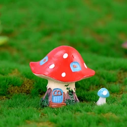 DIY Fairy Garden Miniature Ornament Set for Home and Garden Decor (1pc Red Mushroom)