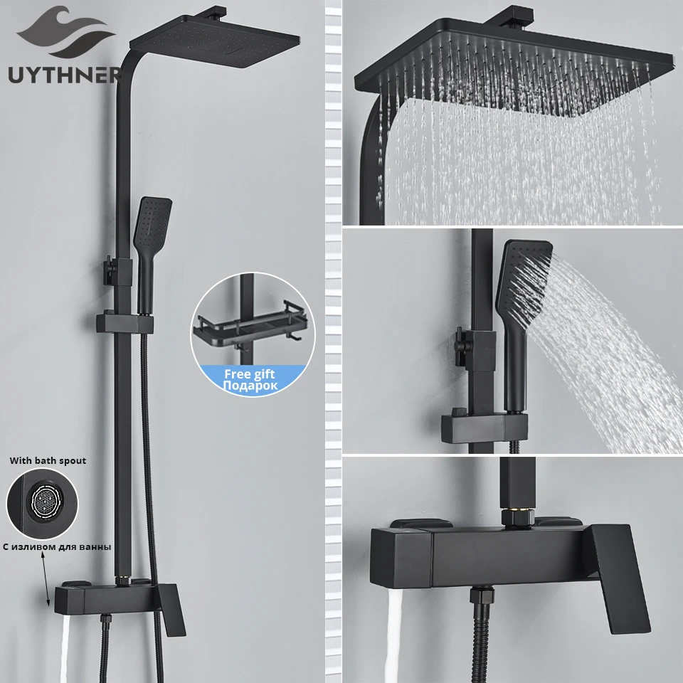 Bathroom Faucet Bathroom Shower Faucet Set Bathroom Shower Faucet Set Wall Mount Rainfall Shower Head With Handheld Sprayer Bathtub Tap Mixer 3/2/1 Function System