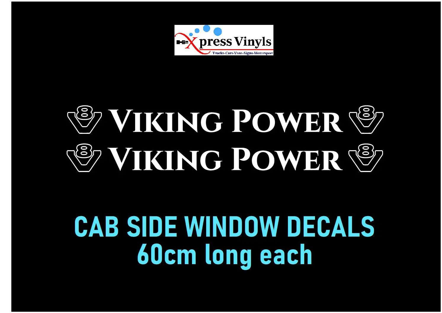 Per X2 Scania V8 Viking Power Cab Window Decals Adesivi Per Camion Di Qualsiasi Colore