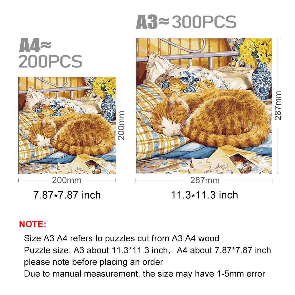 Creative Wooden Puzzle Lazy Orange Cat Funny Toy Animal Wood Puzzles Smart Games Shaped Jigsaw Puzzle Best Gift For Friends 3