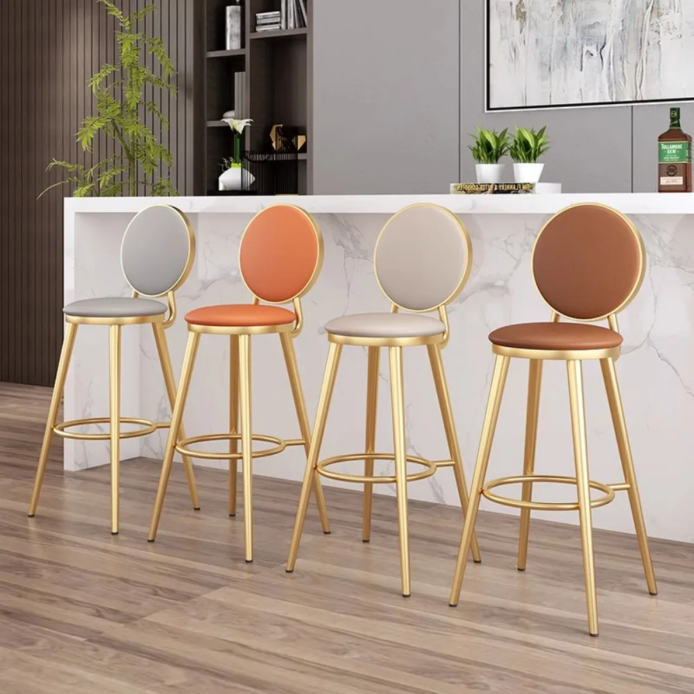 

Mid Century Chair Designer Chairs For Cafeteria Nordic Gamer Leather Bar Backrest Stools Kitchen Home Beauty Salon Chaise Design