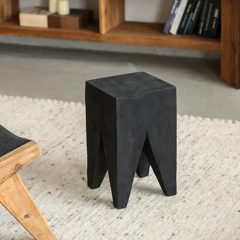 Creative Home Coffee Table Stool Short Simple Solid Wood Stump Homestay Furniture Decoration Wood Furniture small coffee table