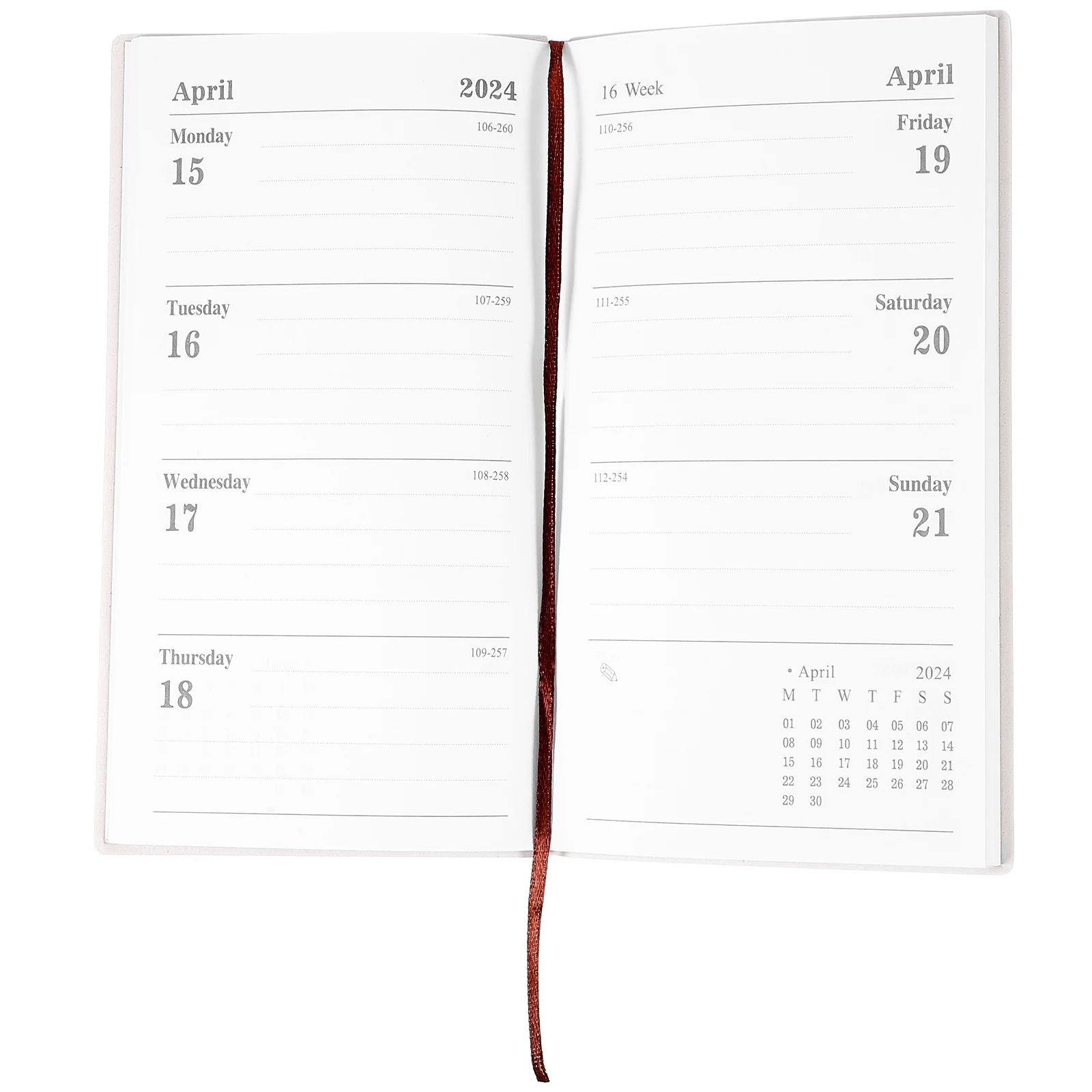 

The Notebook English 2024 Planner Daily Agenda Planning Handbook Notepad Paper Student Office Schedule Weekly Monthly Planner