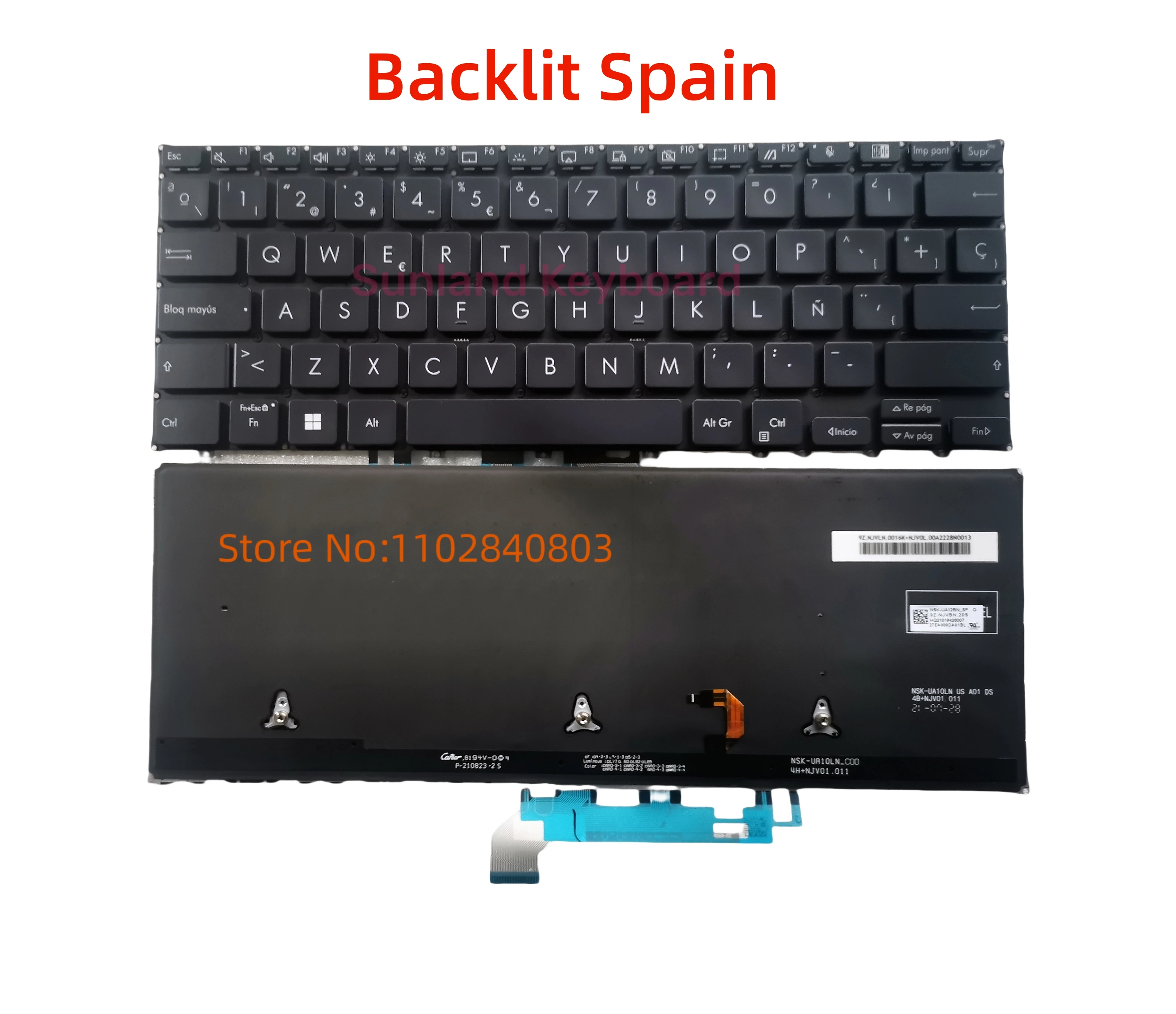 New UK Switzerland Spain SP Backlit Keyboard For Asus B5302 B5302F ExpertBook B5 Flip B5302FEA B5302FBA
