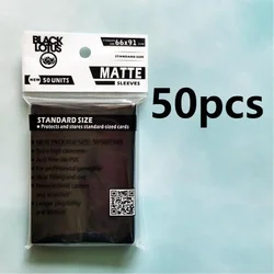 50 PCS Dark Blue Matte Card Sleeves - Premium Protection for Trading and Playing Cards (Black 50PCS)