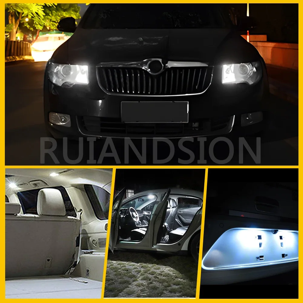 4/10PCS Ruiandsion T10 194 W5W LED Bulbs 3030 2SMD Canbus Car License Plate Lamp Dome Read DRL Bulb Style 6000K 4300K 6V 12V 24V