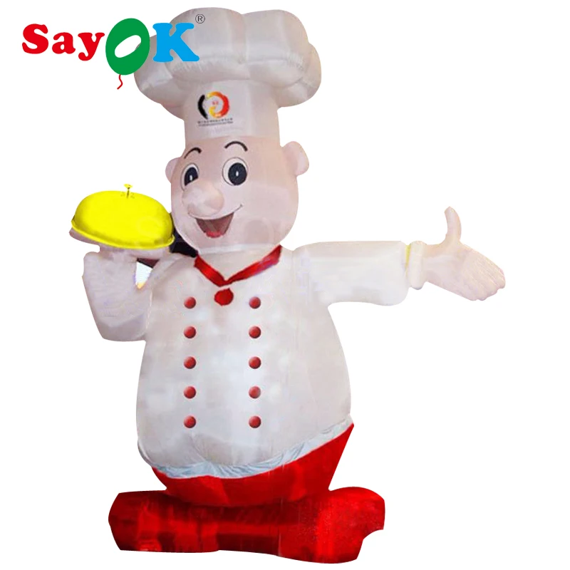 

SAYOK Inflatable Cook Cartoon Model Giant Customized Inflatable Pastry Chef Decoration for Advertising Promotion Decoration