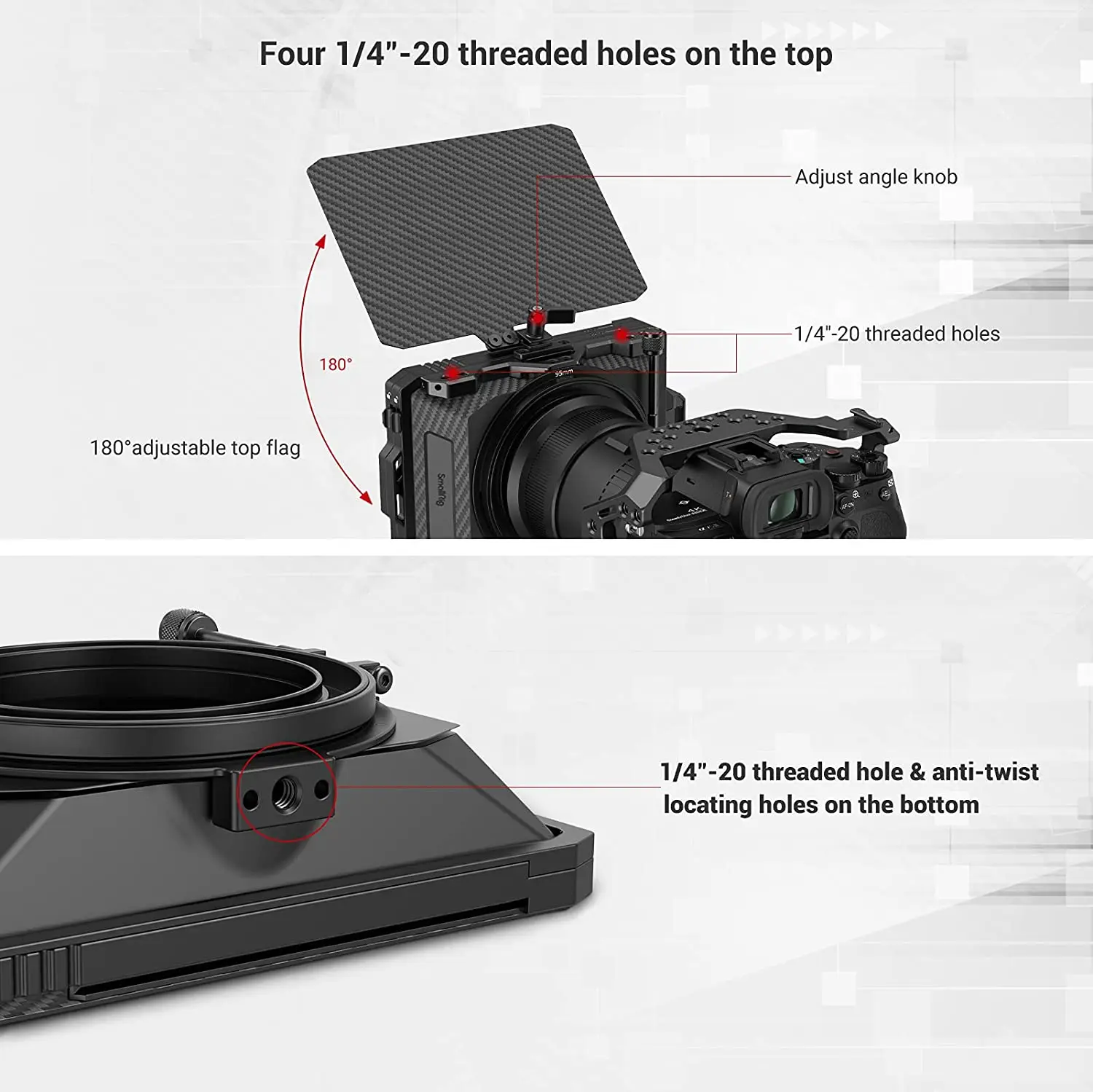 Mini Caixa Fosca Smallrig para Câmeras Dslr sem Espelho Compatível com 52 mm 55 mm 58 mm 62 mm 67 mm 72 mm 77 mm 82 mm 86 mm 3196 - Image 2