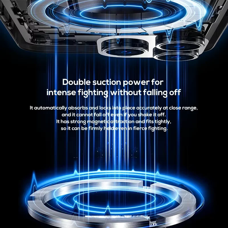 RGB 조명을 갖춘 반도체 휴대폰 쿨러 얼음이 얼지 않는 자기 클립 게임 및 라이브 스트리밍을 위한 강력한 냉각