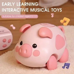 5Inch Infants Electrionic Pets Pink Pig Walking Toy Repeating Word Telling Story Kids Learning Educational Toy for Toddlers Gift