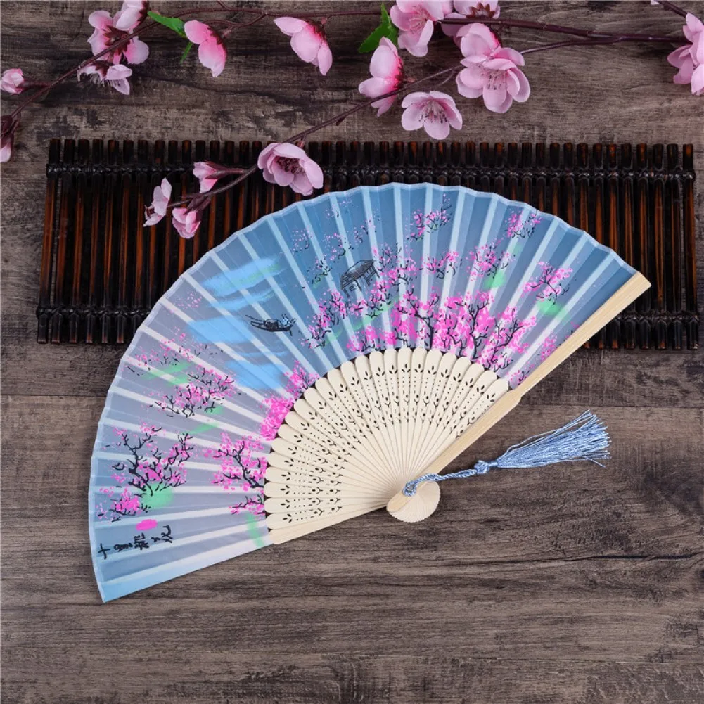 

Delicate Folding Cherry Blossom Fans Authentic Asian Style Perfect Wedding Favor Ideal for Garden Parties and Outdoor events