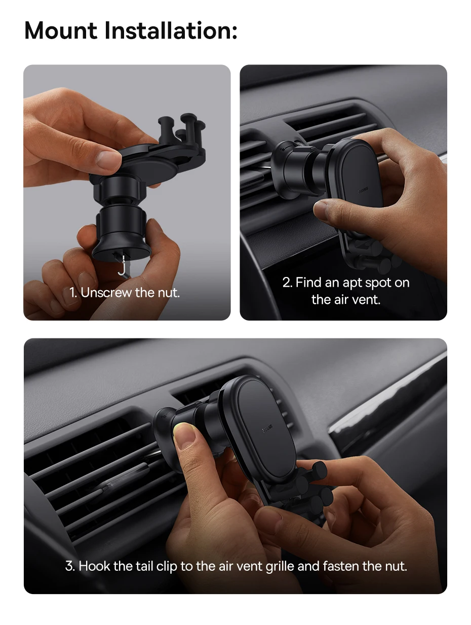 minimalist car mount look