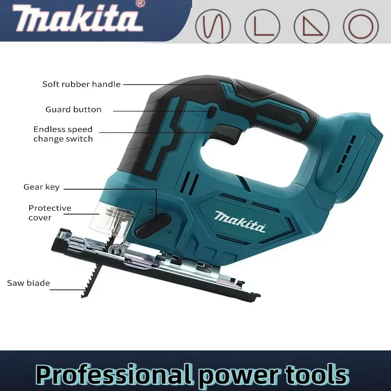 Makita DJV182Z 브러시리스 전기 왕복 절단기 충전식 다기능 목공 와이어 톱 도구