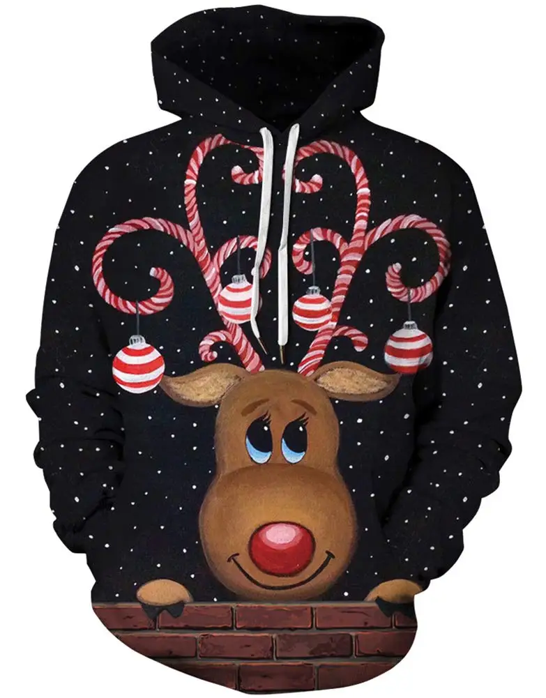 

Mens Christmas Hoodies 3d Printing Snowman Pullover Graphic Sweatshirts Christmas Top Long Sleeve Oversized Hoodie For Men Women