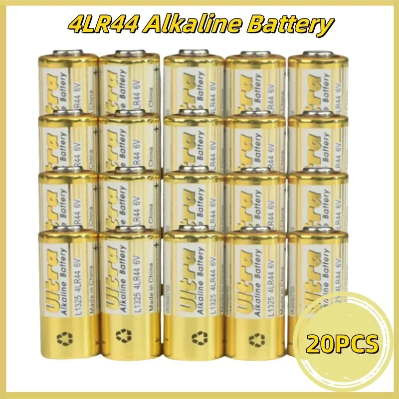 Alkaline Battery Disposable Battery 20pcs 4LR44 6V Batteries L1325 4AG13 4A76 544 Primary Dry Alkaline Battery Cells Car Remote Watch Toy Calculator