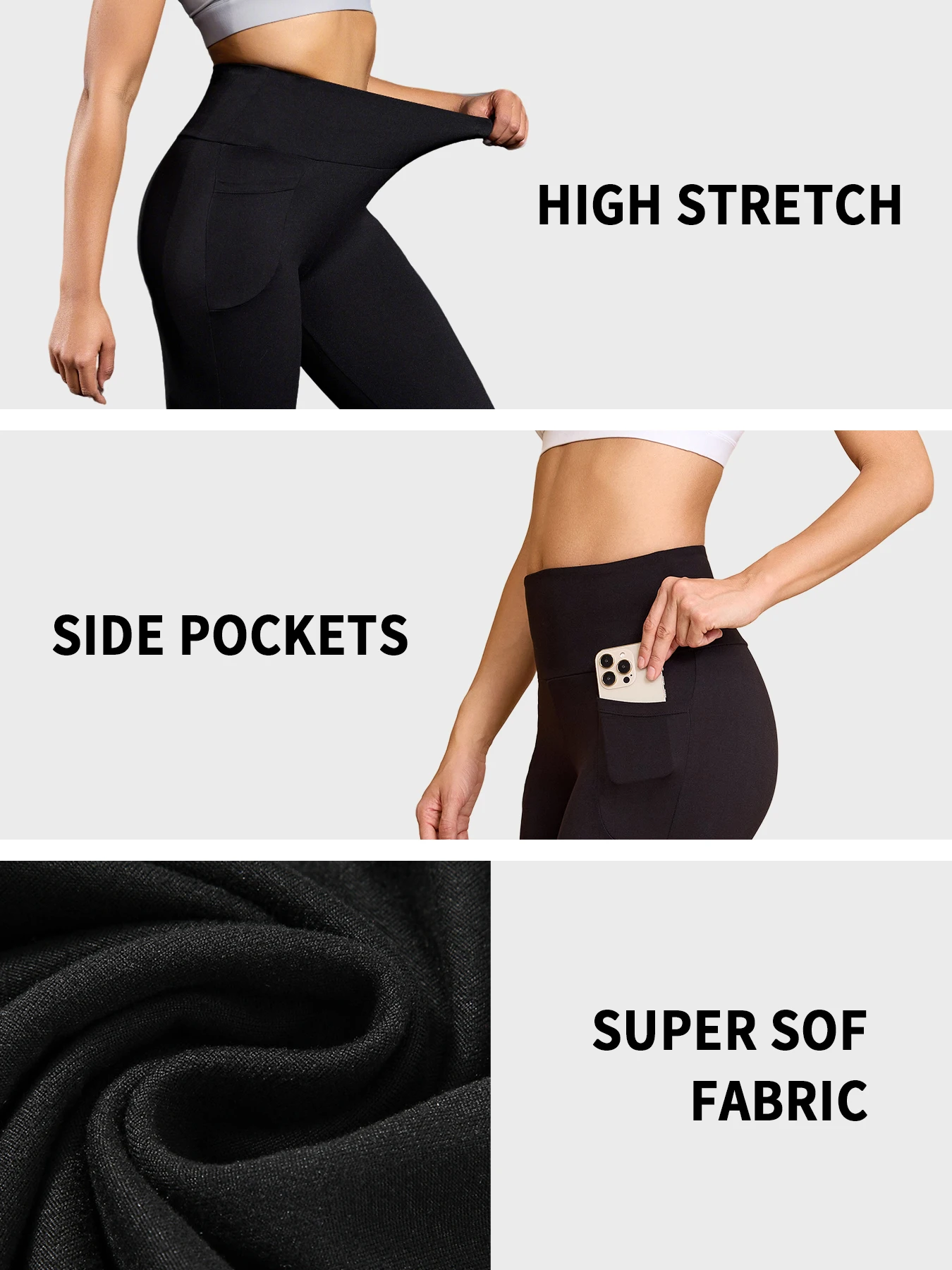 High Waisted capri pants For Women With Pockets Tummy Control No See Through Workout Running Yoga Athletic Push Up Gym Leggings 5