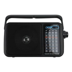Retro Portable Full Band Handheld Weather Radio with Built - in Speaker (A)
