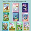 Magic Water Drawing Book Children's Montessori Reusable Coloring Book, Sensory Early Educational Learning Painting Toys for Kids 2
