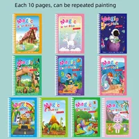 Magic Water Drawing Book Children's Montessori Reusable Coloring Book, Sensory Early Educational Learning Painting Toys for Kids 2