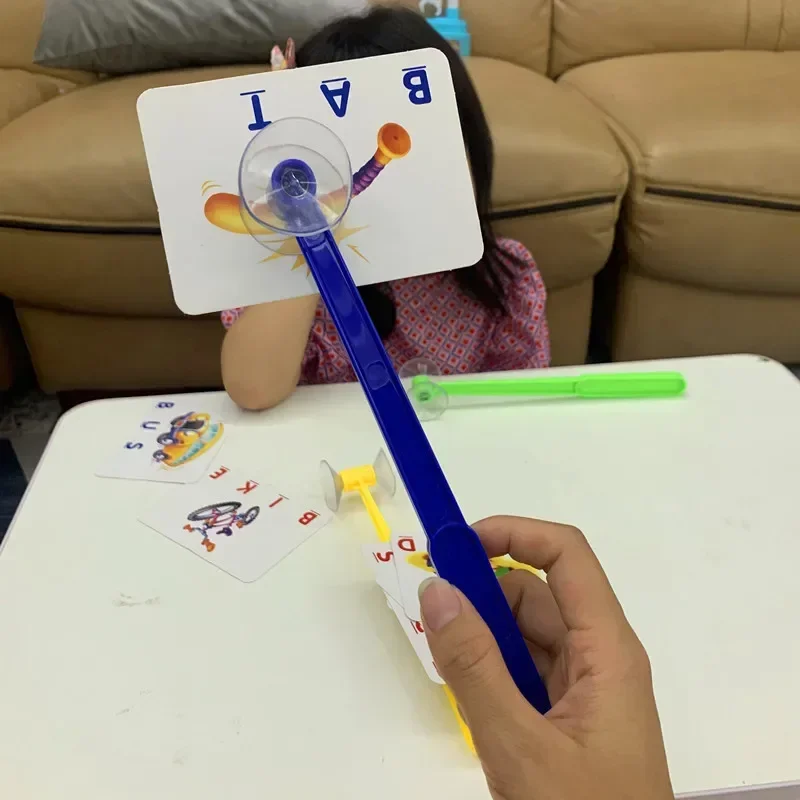 1Pc English Teaching Kids Cute Training Desk Games Hammering Suction Cup Thinking Ability Educational Toy, educational learning toy,alphabet educational toys