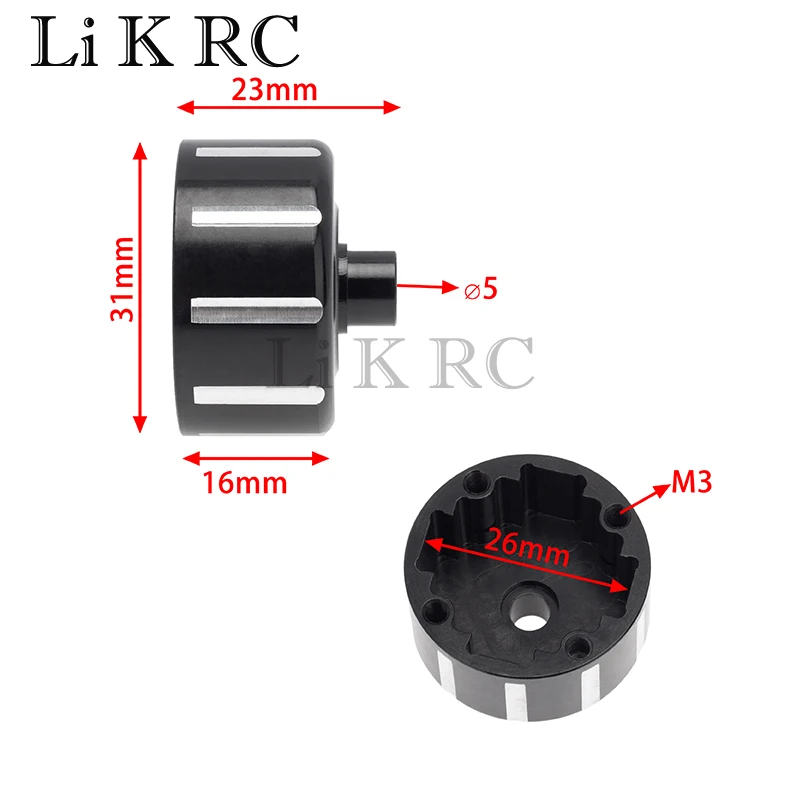 

Racing Aluminum Differential Case Front Center Rear Universial for Arrma Karton Senton 1/7 Limitless RC Car Accessories