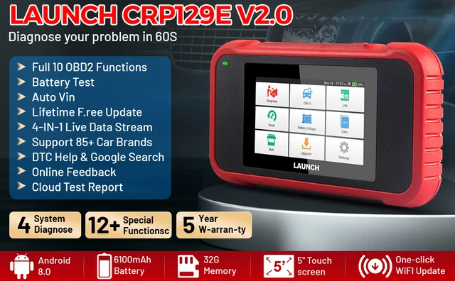 LAUNCH CRP129X OBD2 診断機 楽天市場】LAUNCH CRP129X V2.0 OBD2 診断機 SRS/エンジン/ABS