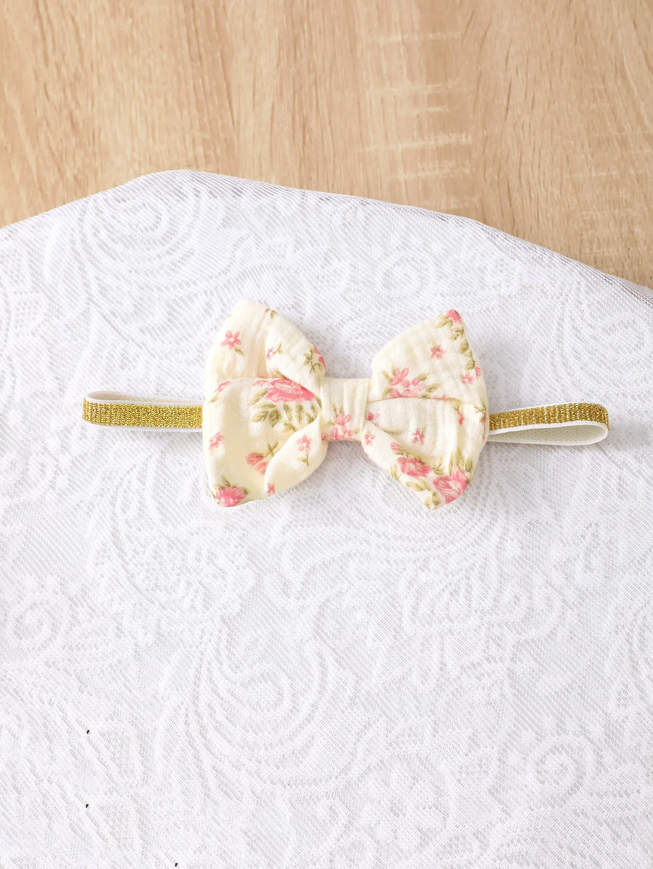 Foreign Style Square Collar Flying Sleeve Cute Sweet Baby Girl Child Onesie Summer Flower Print Breasted Ha Dress Bow Headband 5