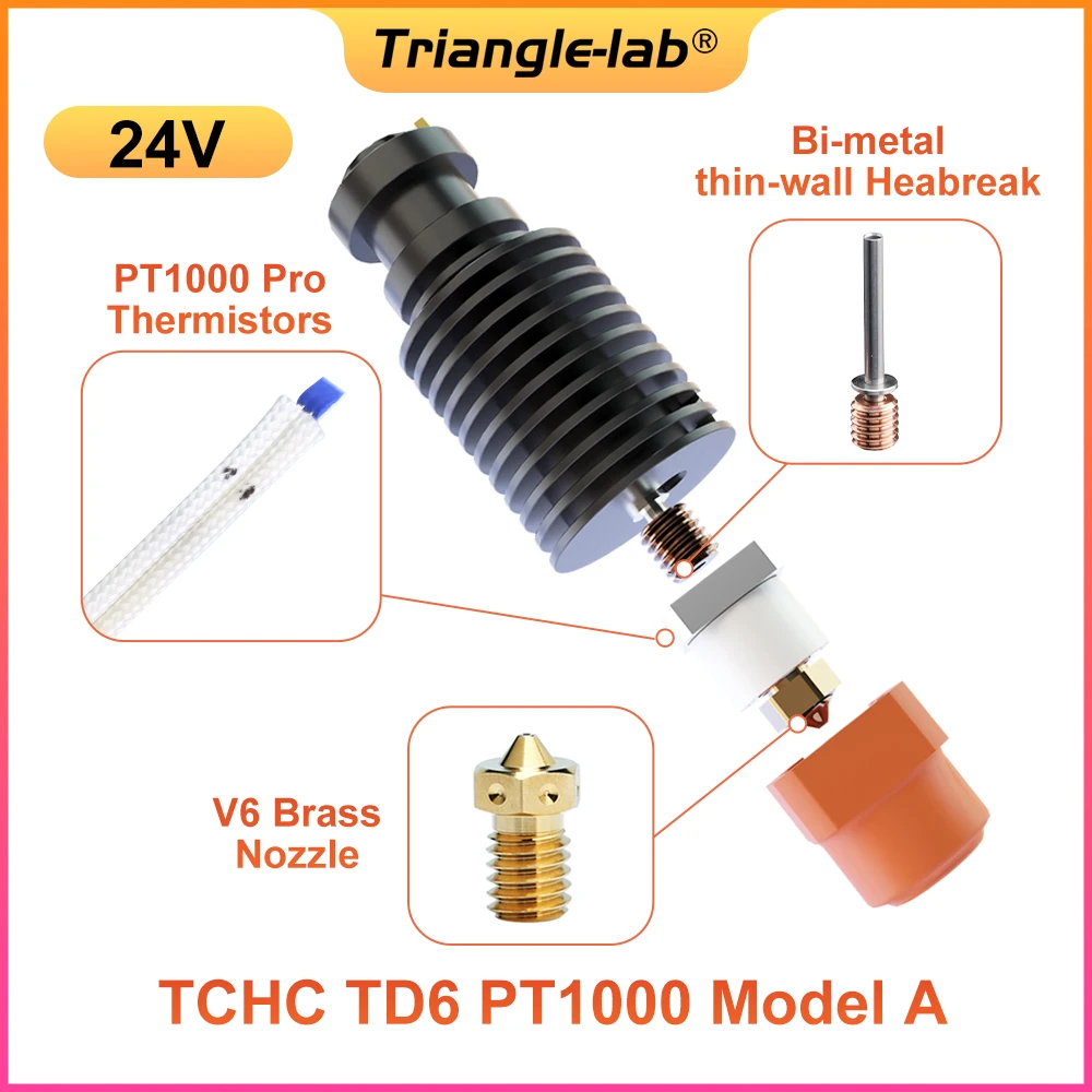 Trianglelab-tchc Td6 Pt1000 Hotend Built-in Termistor Pt1000 para Chc Td6 v6 Hotend Hotend Hotend Hotend Hotend Hotend Dde Hotend v6 - Imagem 2