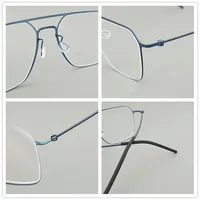 Оправа для очков из чистого титана для мужчин и женщин, винтажная квадратная оправа для очков по рецепту при близорукости, 5517 оптические корейские очки — изображение 5