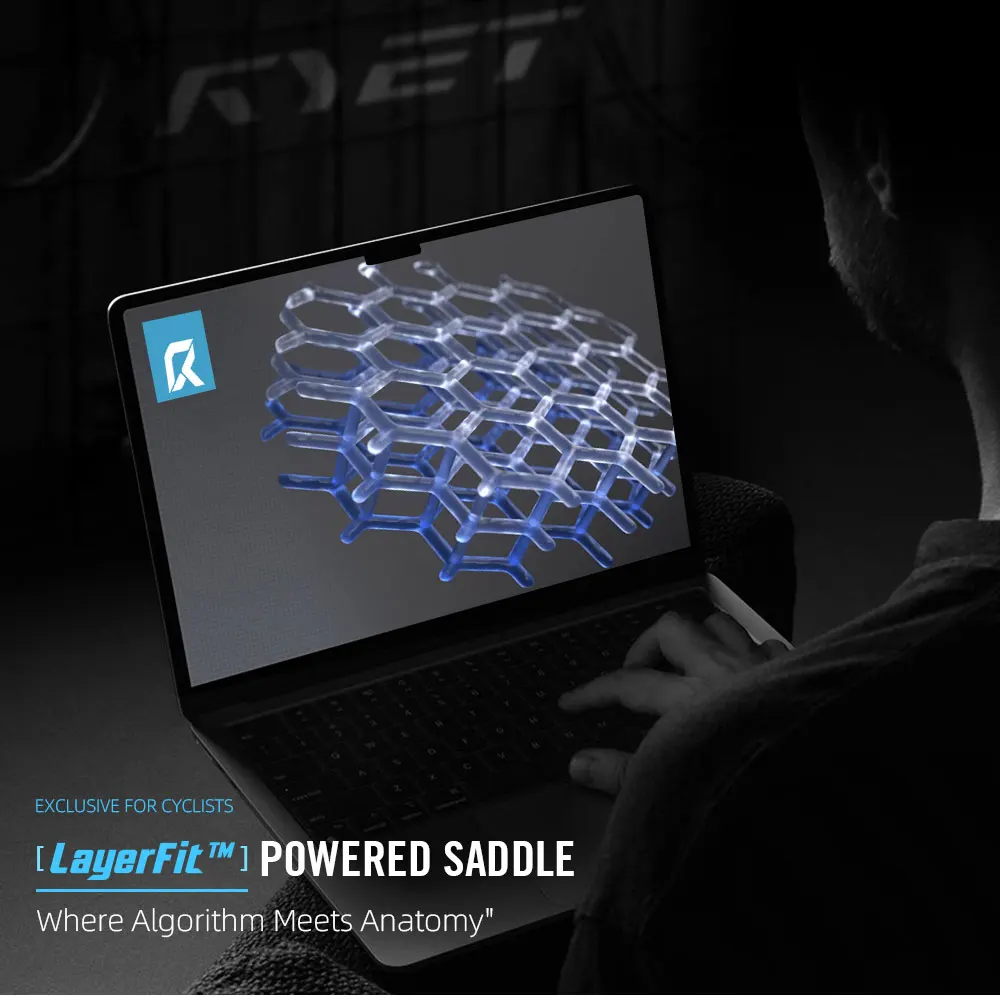 RYET Vollcarbon-Fahrradsattel, 3D-gedruckt, ultraleichter Fahrradsitz, Sattel, 245 x 140 mm, Fahrradkissen für Rennrad, MTB, Kies, Rennteile – Detail 9